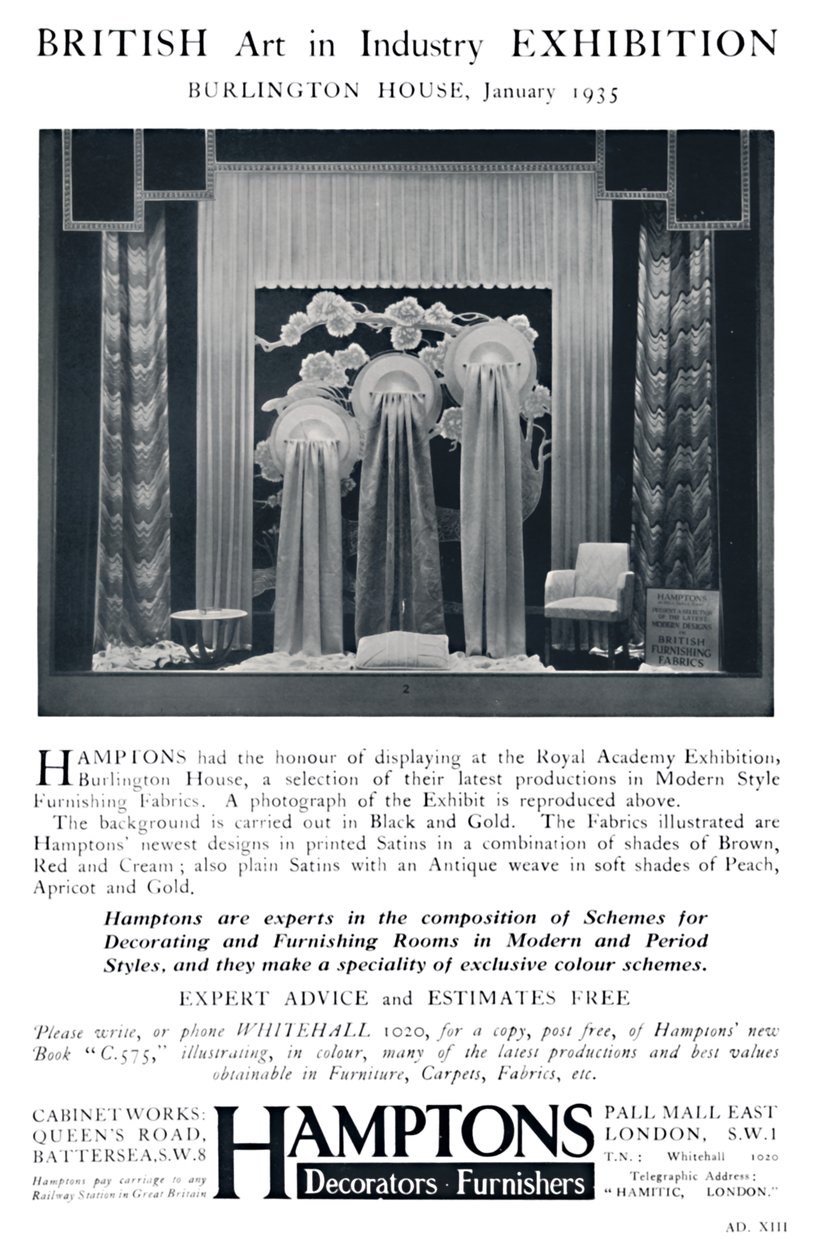 Brit művészet az iparban kiállítás – Burlington House, 1935. január alkotó: Unbekannt