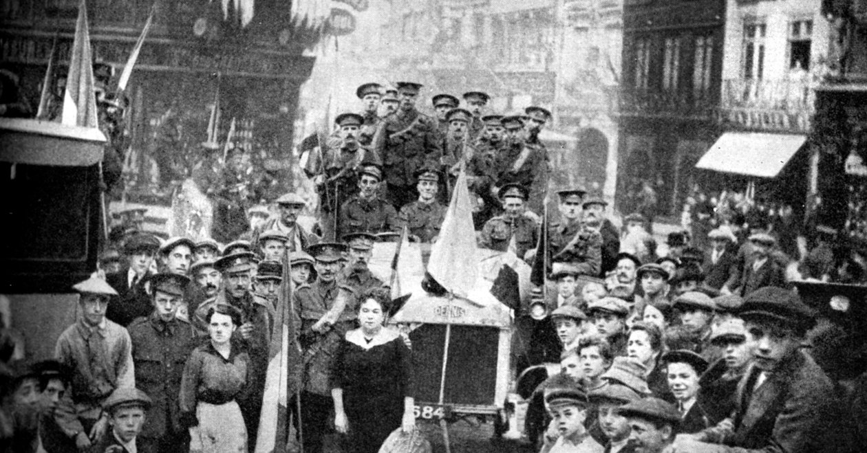 Brit Expedíciós Erők Rouenben, Franciaországban, első világháború, 1914 alkotó: Unbekannt