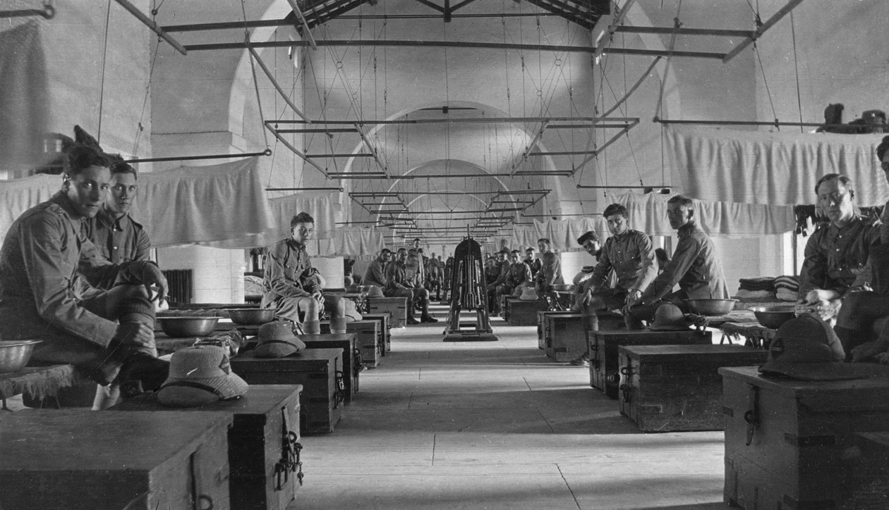 Brit hadsereg laktanya, Agra, India, 1916-1917 alkotó: Unbekannt