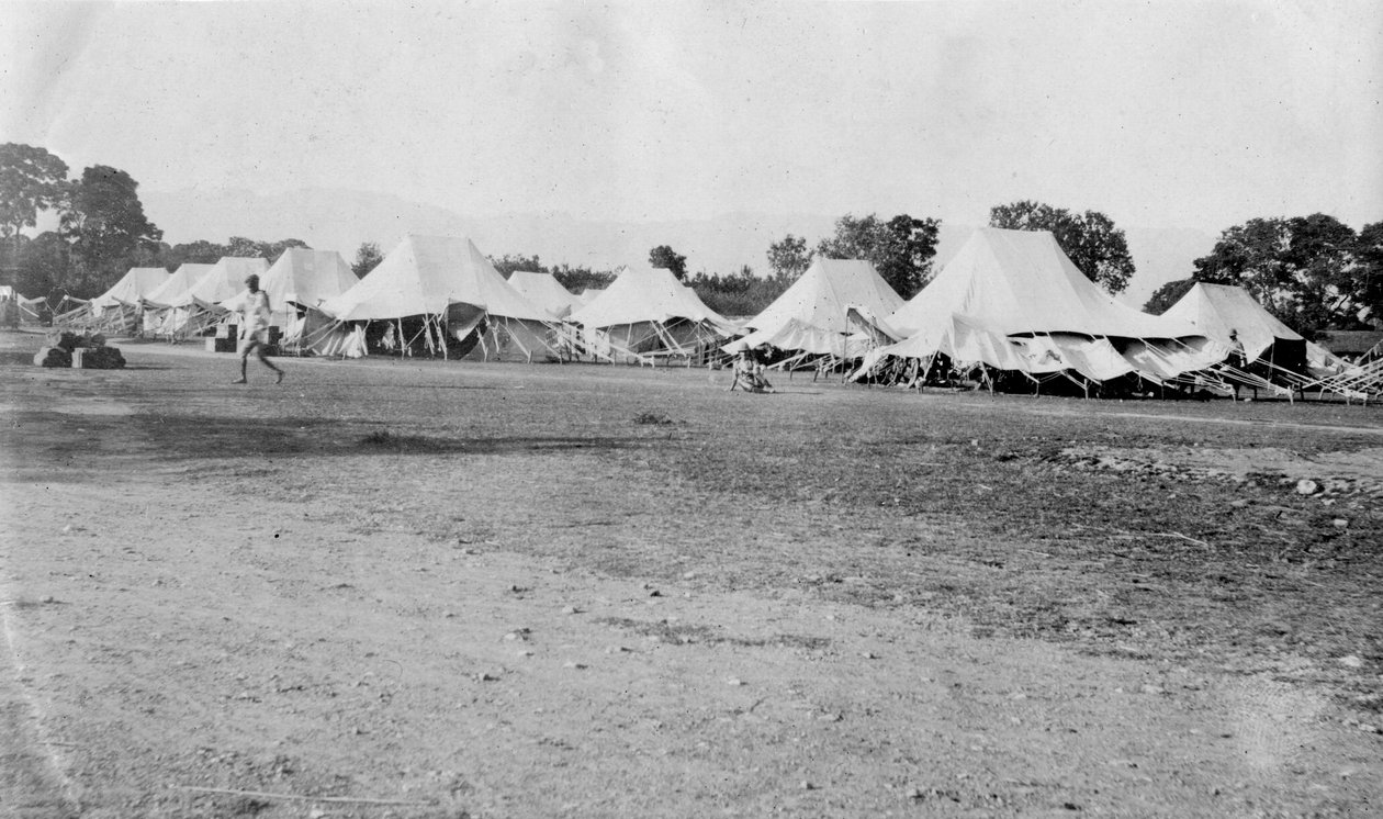 Brit hadsereg táborhelye, Dehra Dun, India, 1917 alkotó: Unbekannt