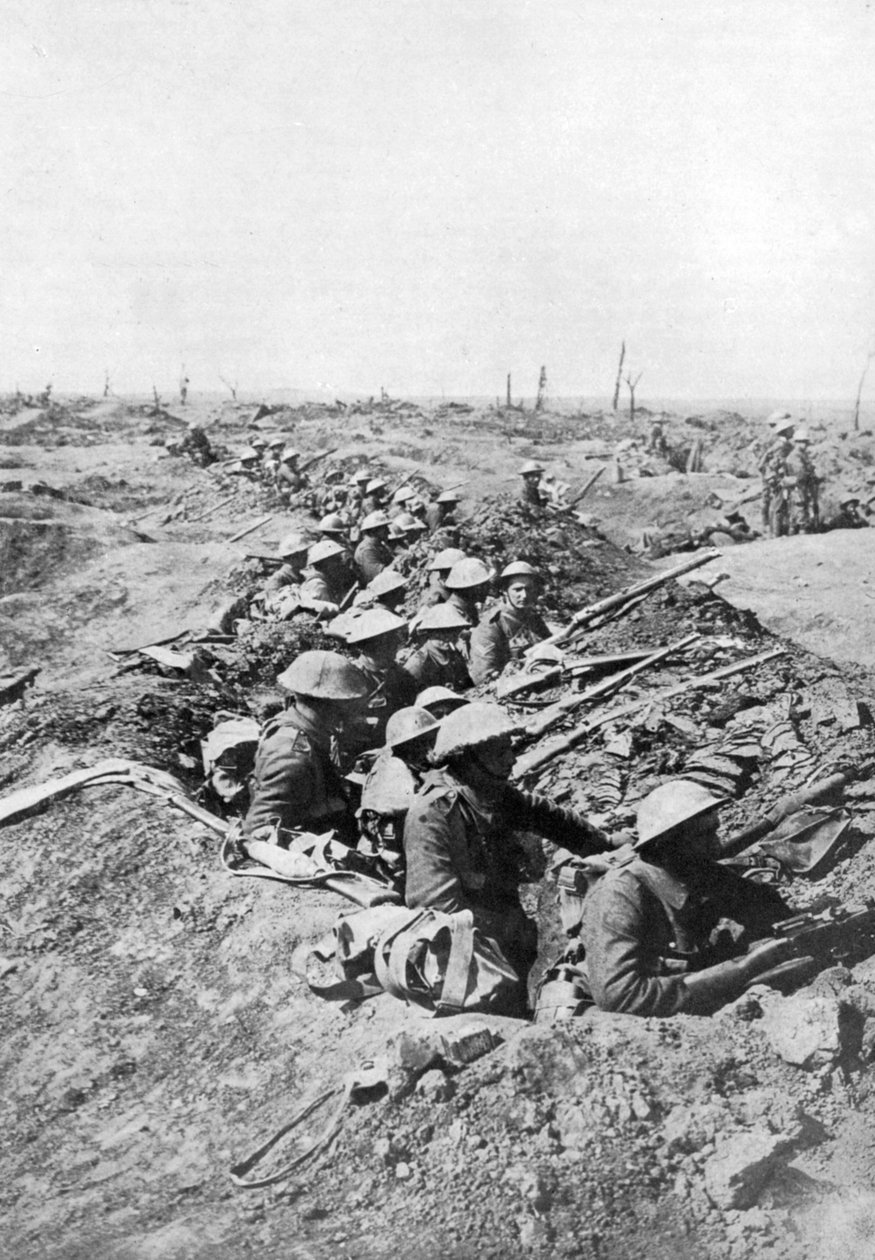 Brit csapatok a Somme Heights-on, Franciaország, első világháború, 1914-1918, c1920 alkotó: Unbekannt