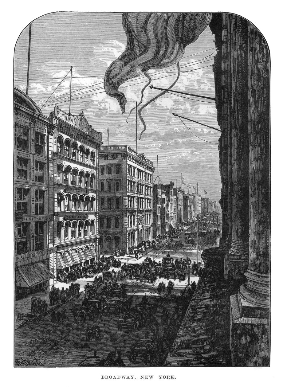 Broadway, New York, 19. század alkotó: Unbekannt