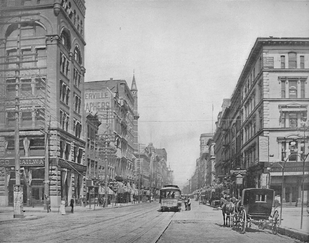 Broadway, a Chestnut Streettől északra, St. Louis, 1897. alkotó: Unbekannt
