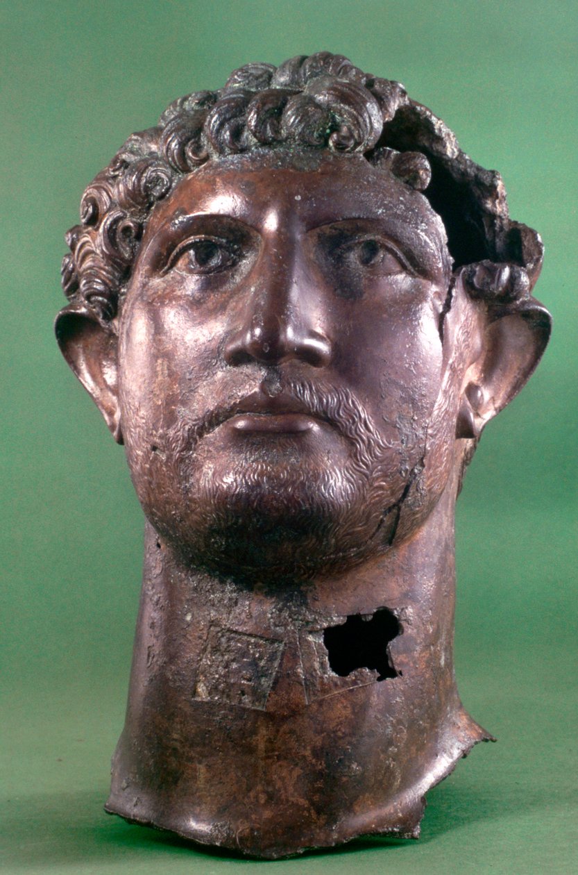 Hadrianus császár bronz feje, Kr.u. 2. század alkotó: Unbekannt