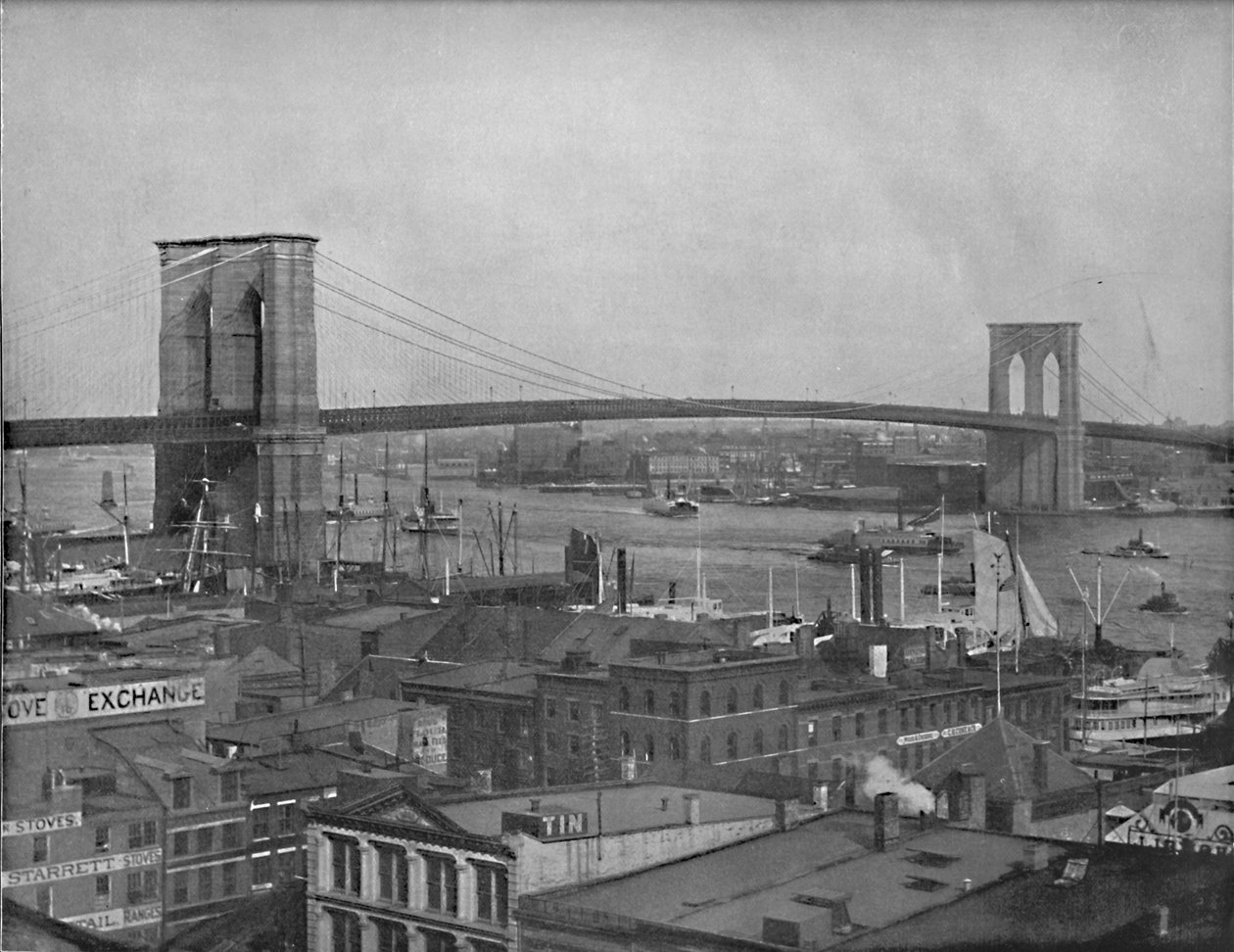 Brooklyn Bridge, New York, 1897. alkotó: Unbekannt