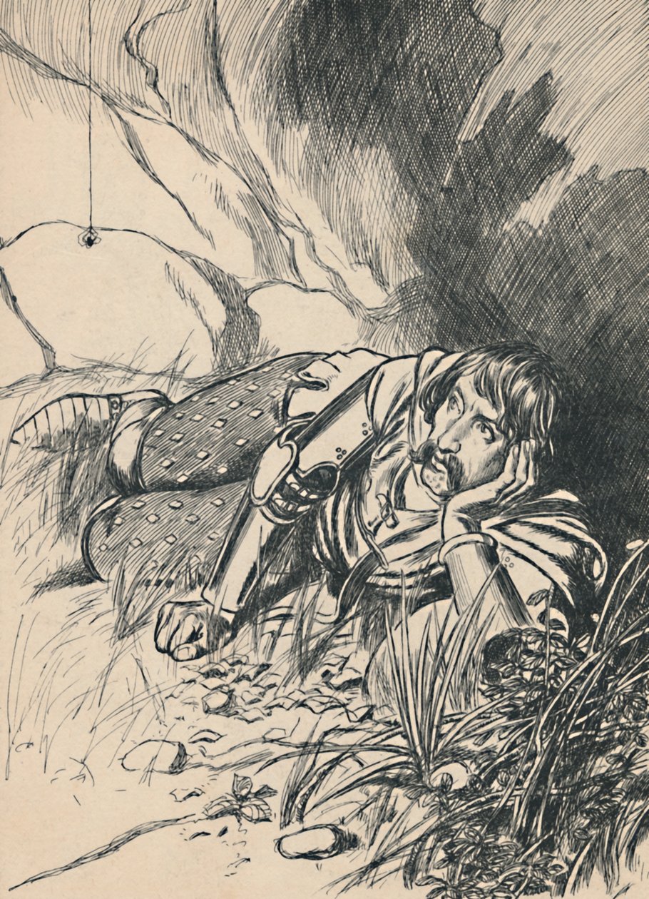 Bruce nézi a pókot, c1907 alkotó: Unbekannt