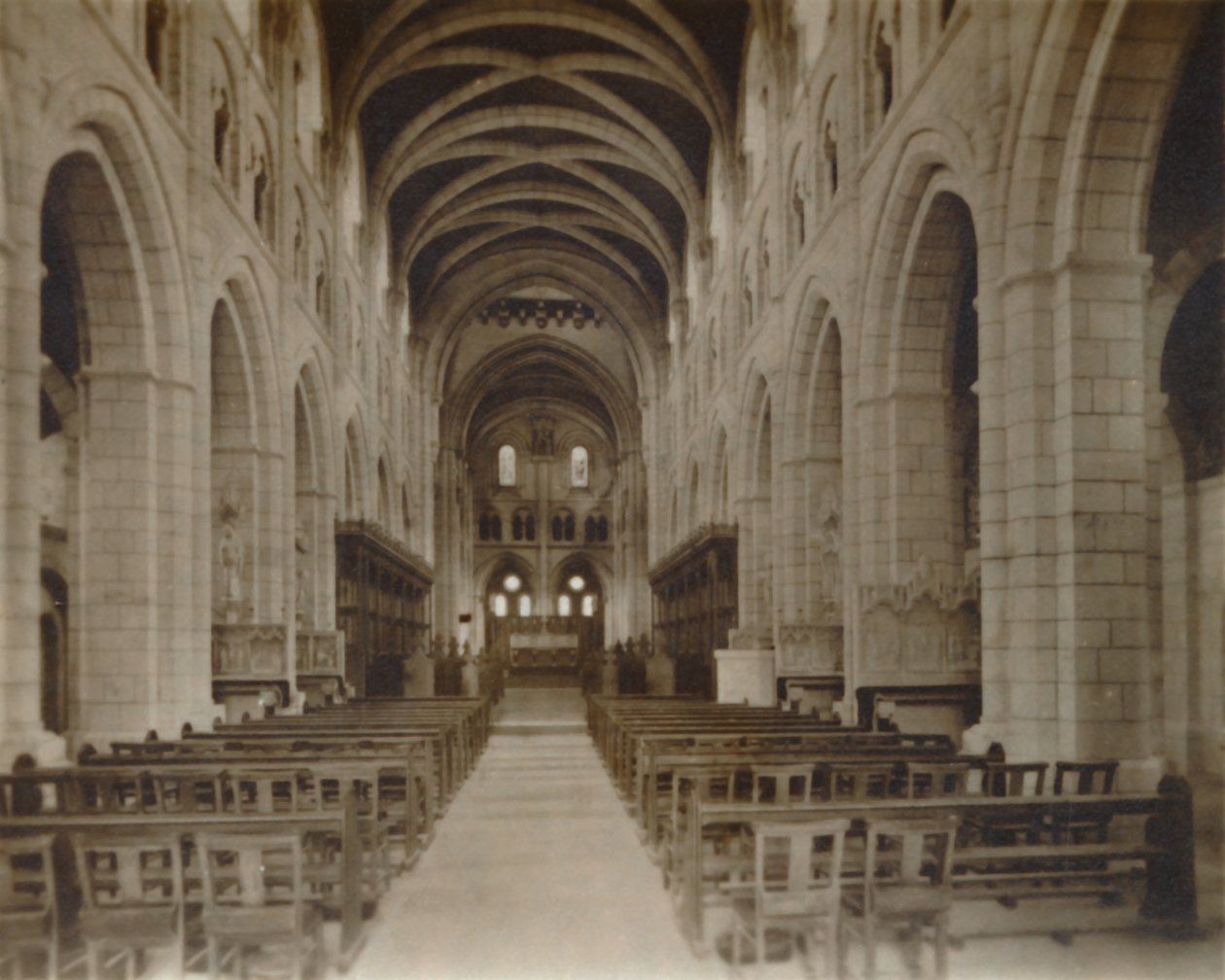 Buckfast Abbey Church, belső, 19. század vége – 20. század eleje alkotó: Unbekannt