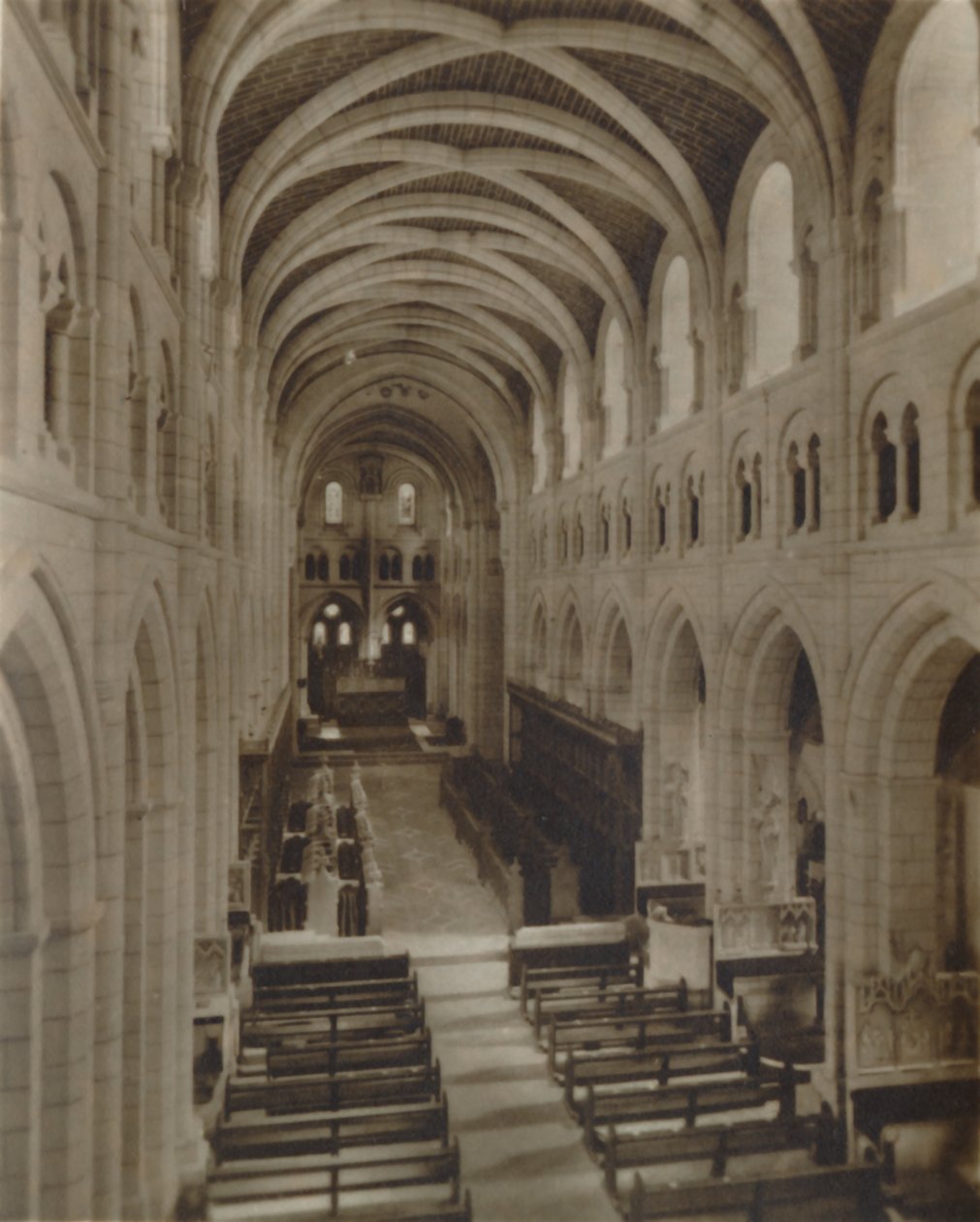 Buckfast Abbey Church belső, 19. század vége – 20. század eleje alkotó: Unbekannt