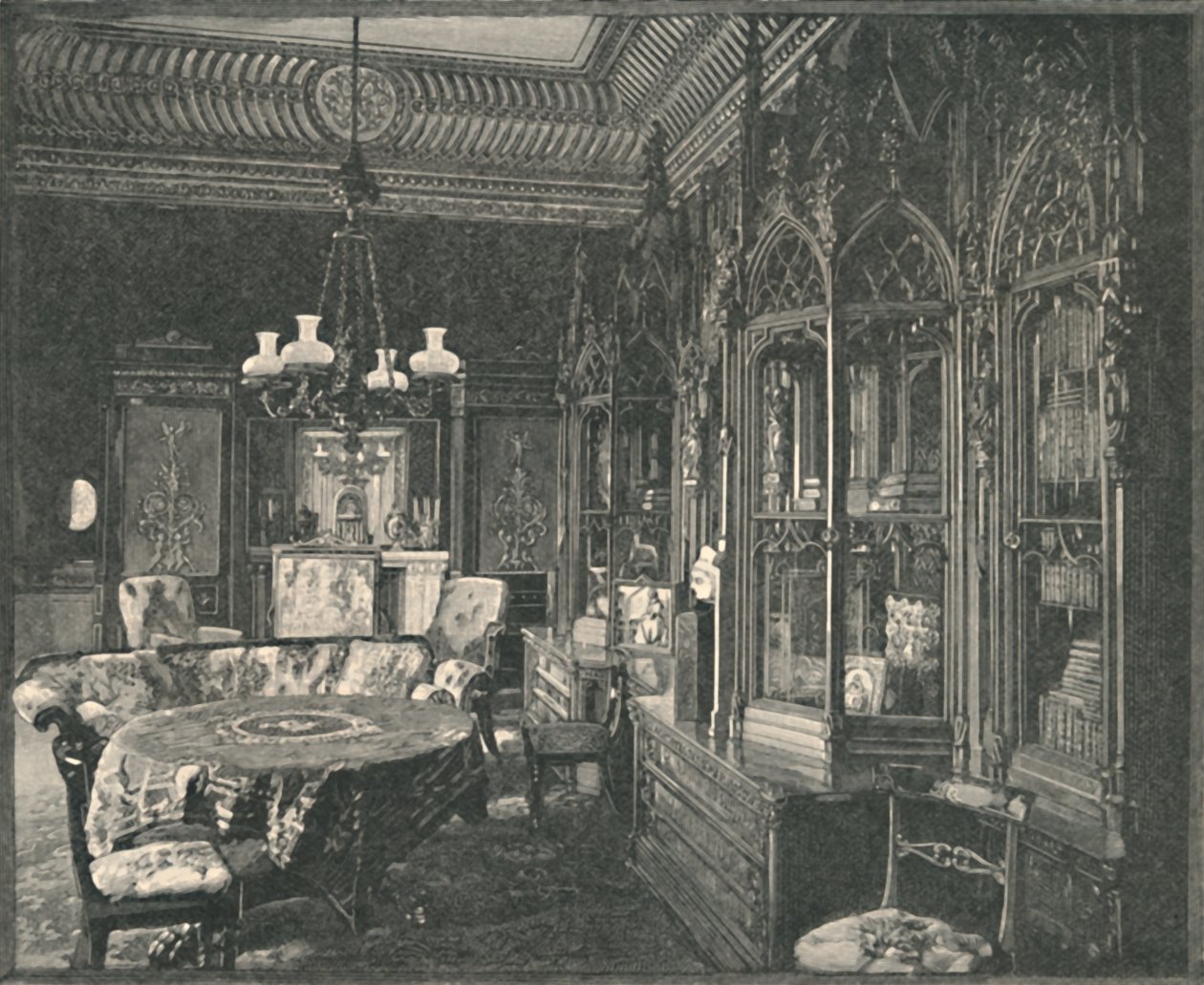 Buckingham-palota: The Prince Consorts Music-Room, 1886 alkotó: Unbekannt