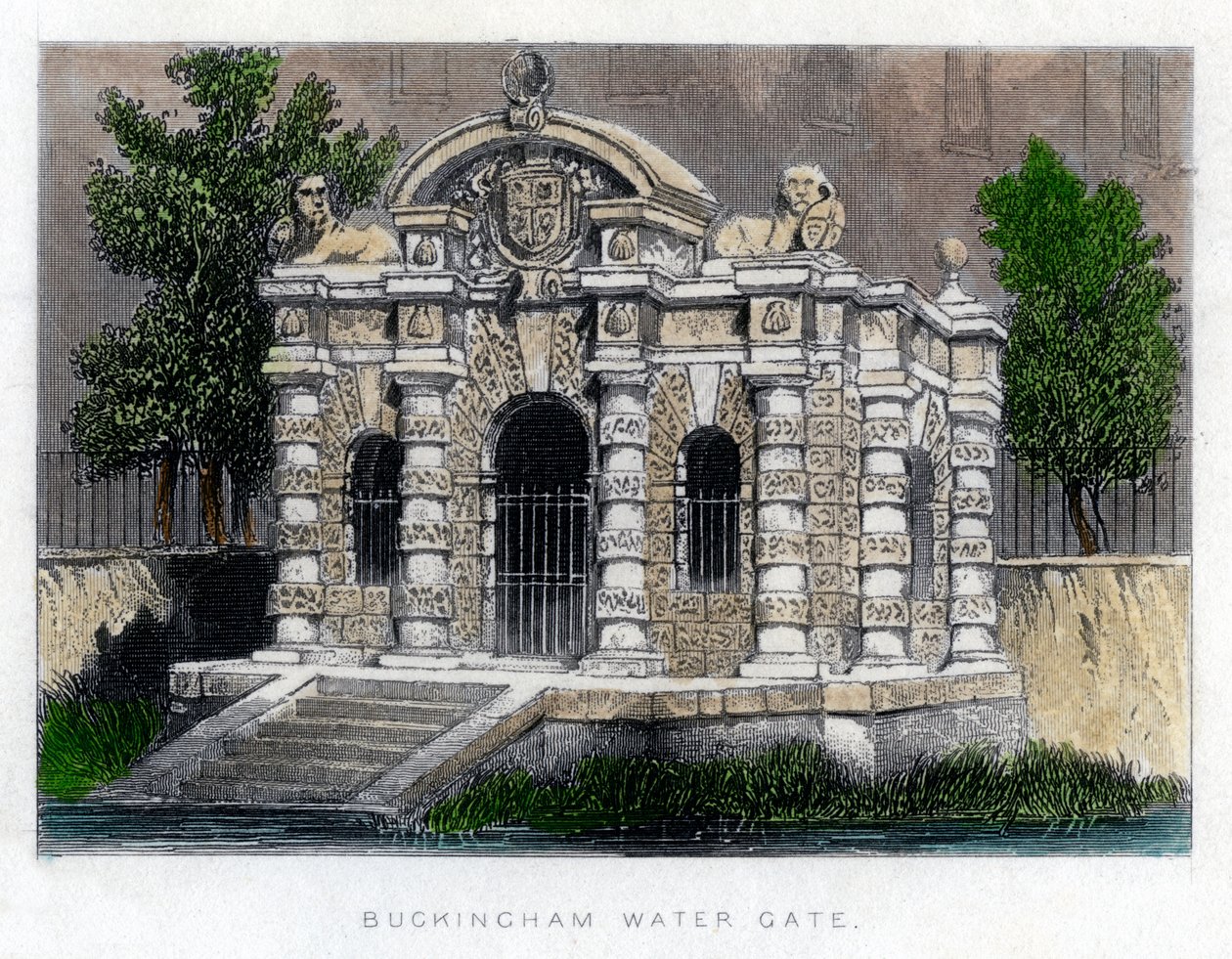 Buckingham Water Gate, a Strand, London, 1850 alkotó: Unbekannt