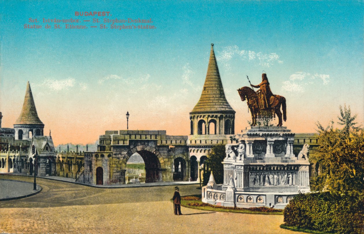 Budapest. - Szent István-szobor, 1900. alkotó: Unbekannt