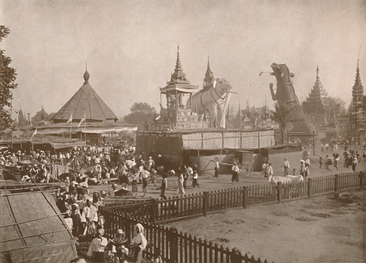 Buddhista hamvasztásos jelenet. - Phoongyi-byan, 1900. alkotó: Unbekannt