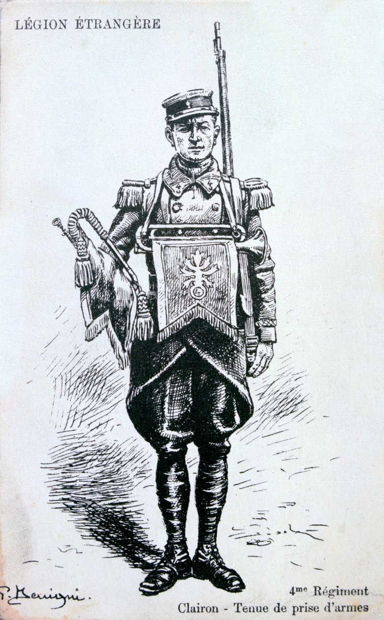 Bugler, a Francia Idegenlégió 4. ezrede, XX. század alkotó: Unbekannt