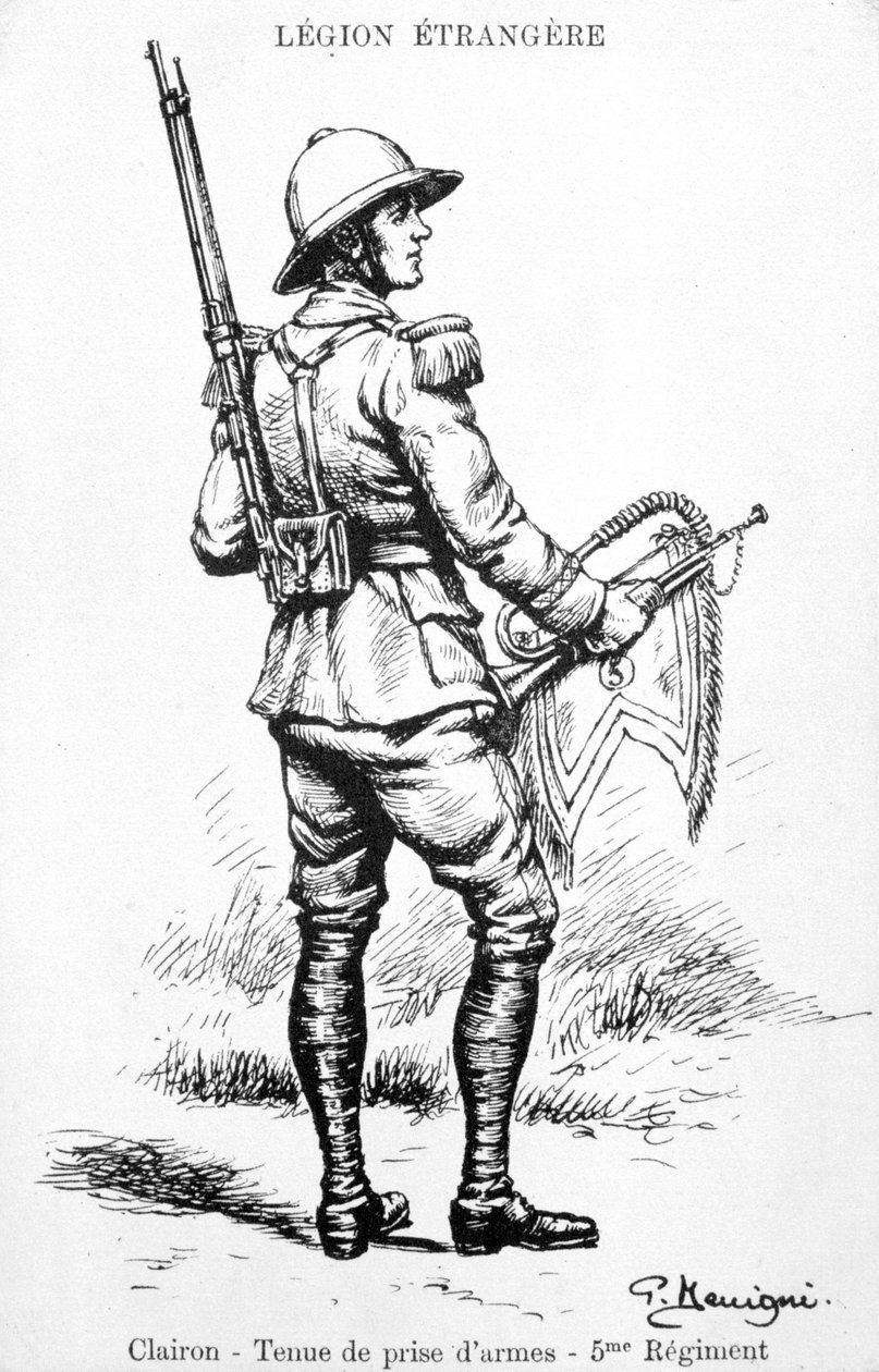 Bugler, a Francia Idegenlégió 5. ezrede, XX. század alkotó: Unbekannt