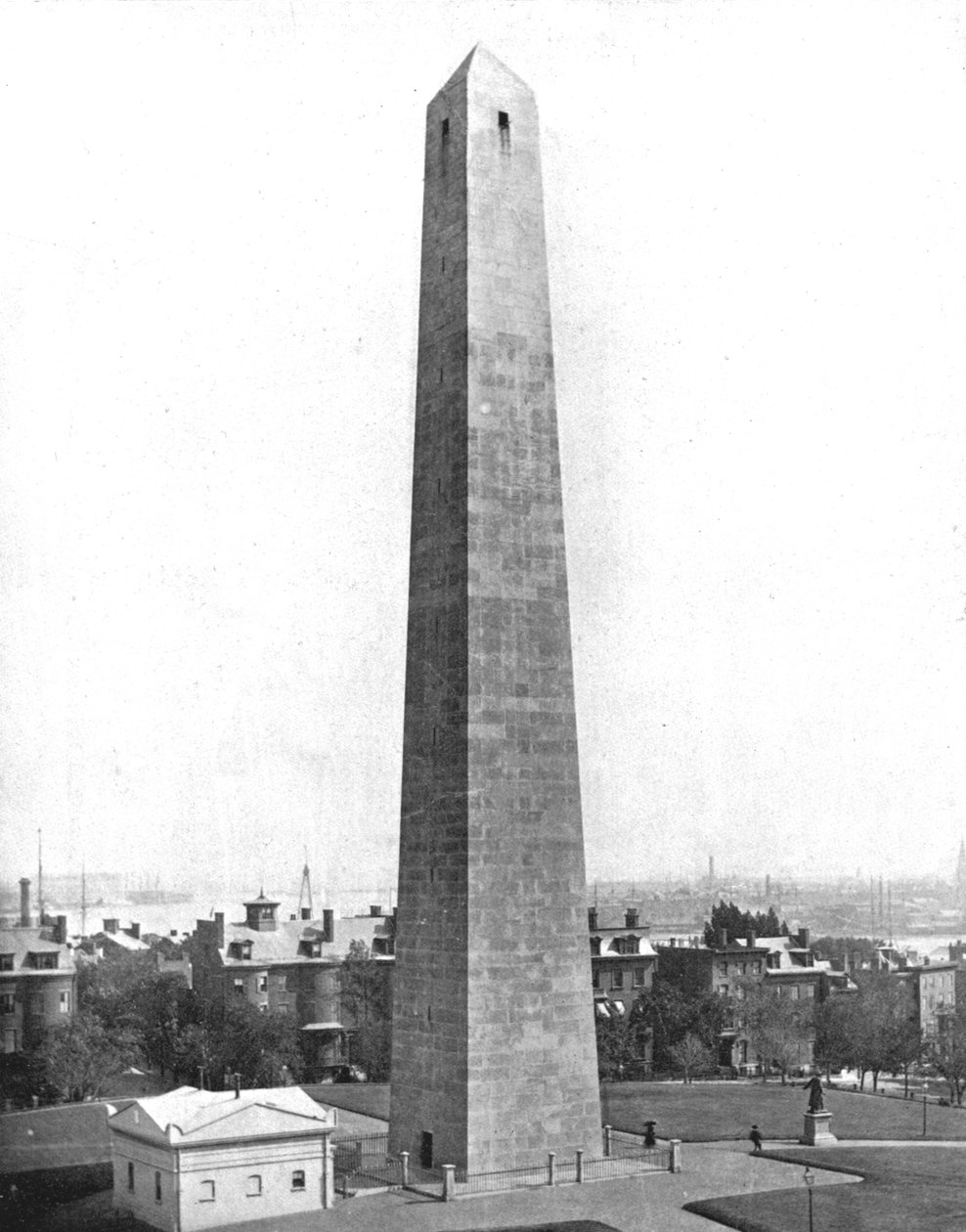 Bunker Hill emlékmű, Charlestown, Massachusetts, USA, 1900 körül. alkotó: Unbekannt