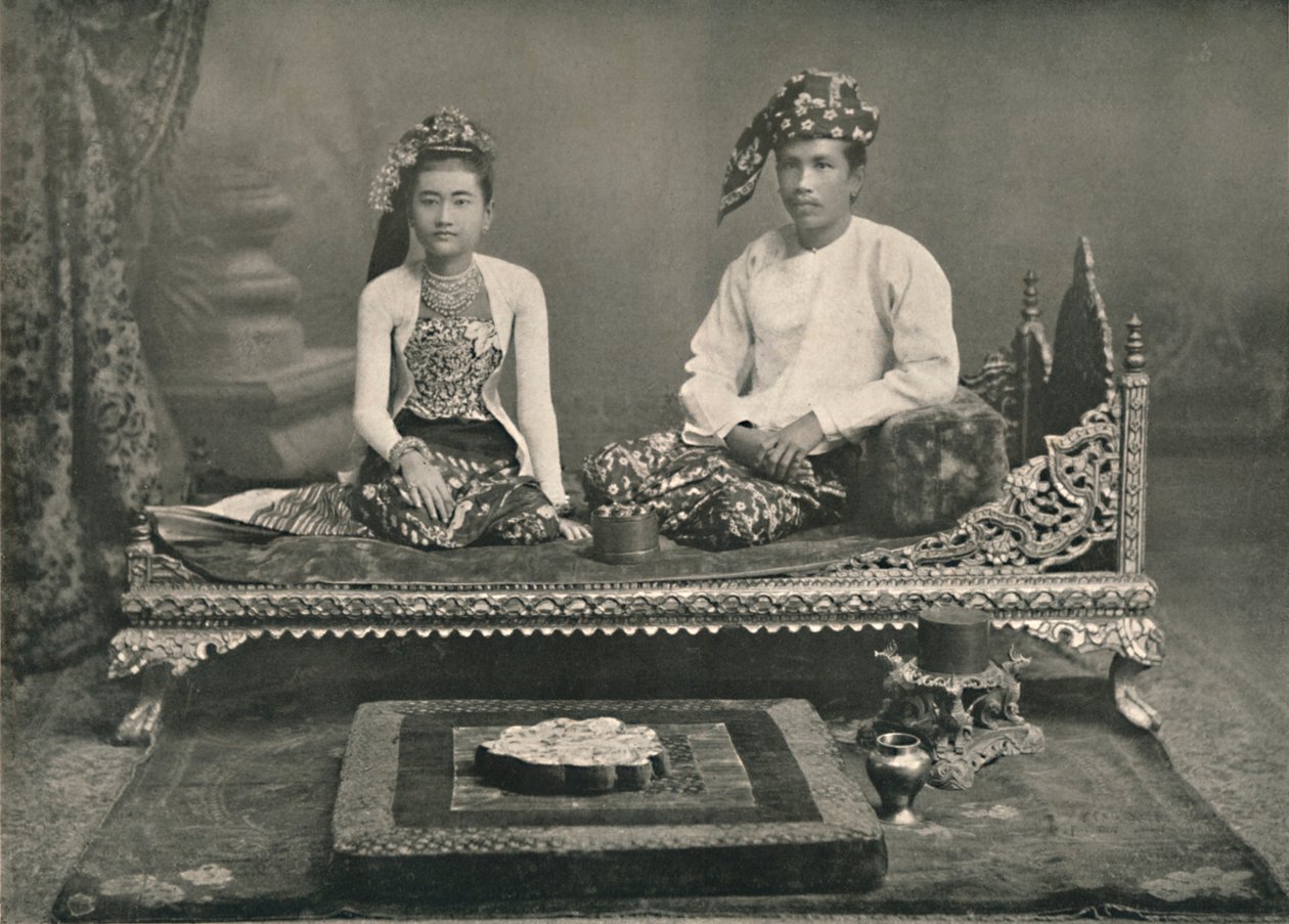 Burmai herceg és hercegnő, 1900. alkotó: Unbekannt
