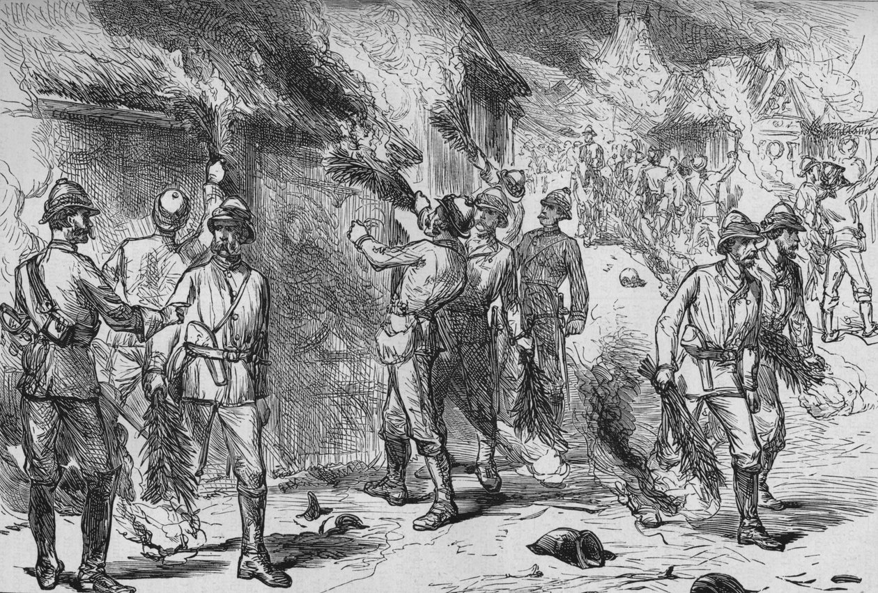Coomassie égése, 1880 alkotó: Unbekannt