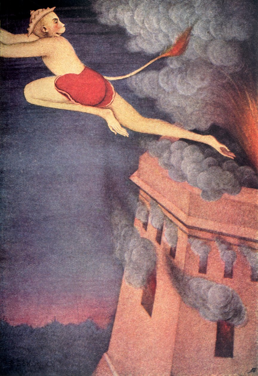 „Lanka égése”, 1920. alkotó: Unbekannt