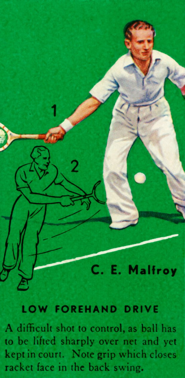 C. E. Malfroy – Low Forehand Drive, c1935. alkotó: Unbekannt