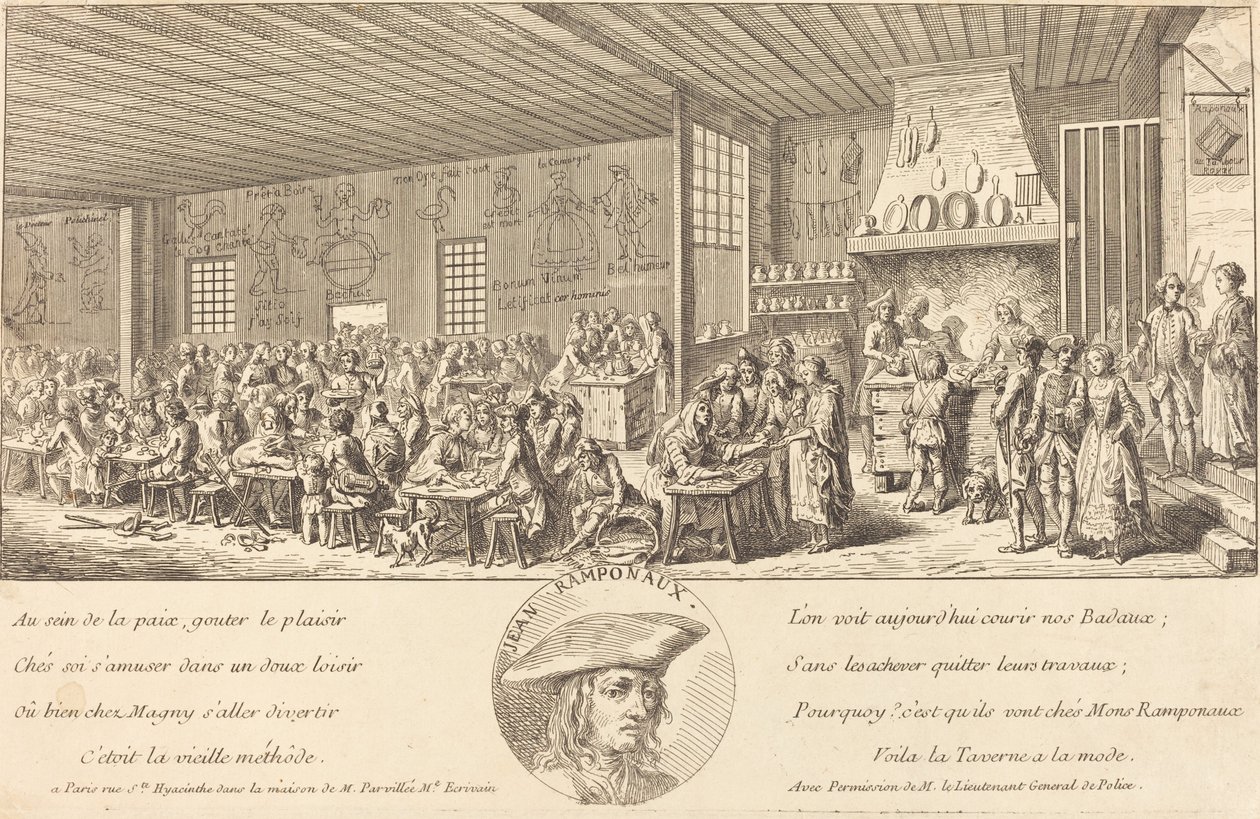 Ramponaux-i kabaré, c. 1760. alkotó: Unbekannt