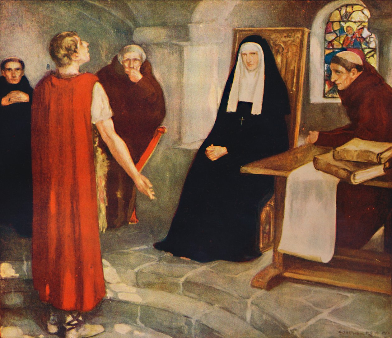 Caedmon Szent Hilda előtt, 1912 alkotó: Unbekannt