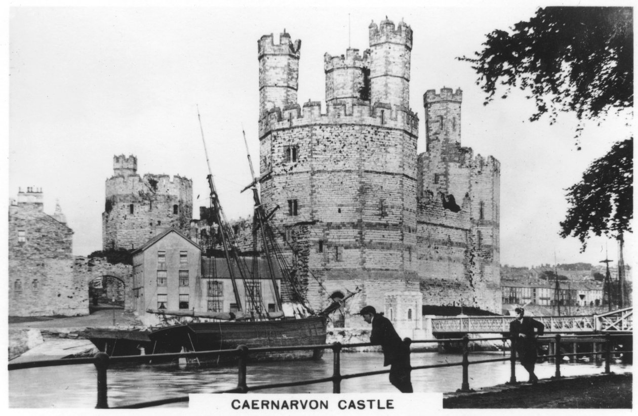 Caernarvon kastély, Caernarfon Észak-Walesben, 1936 alkotó: Unbekannt