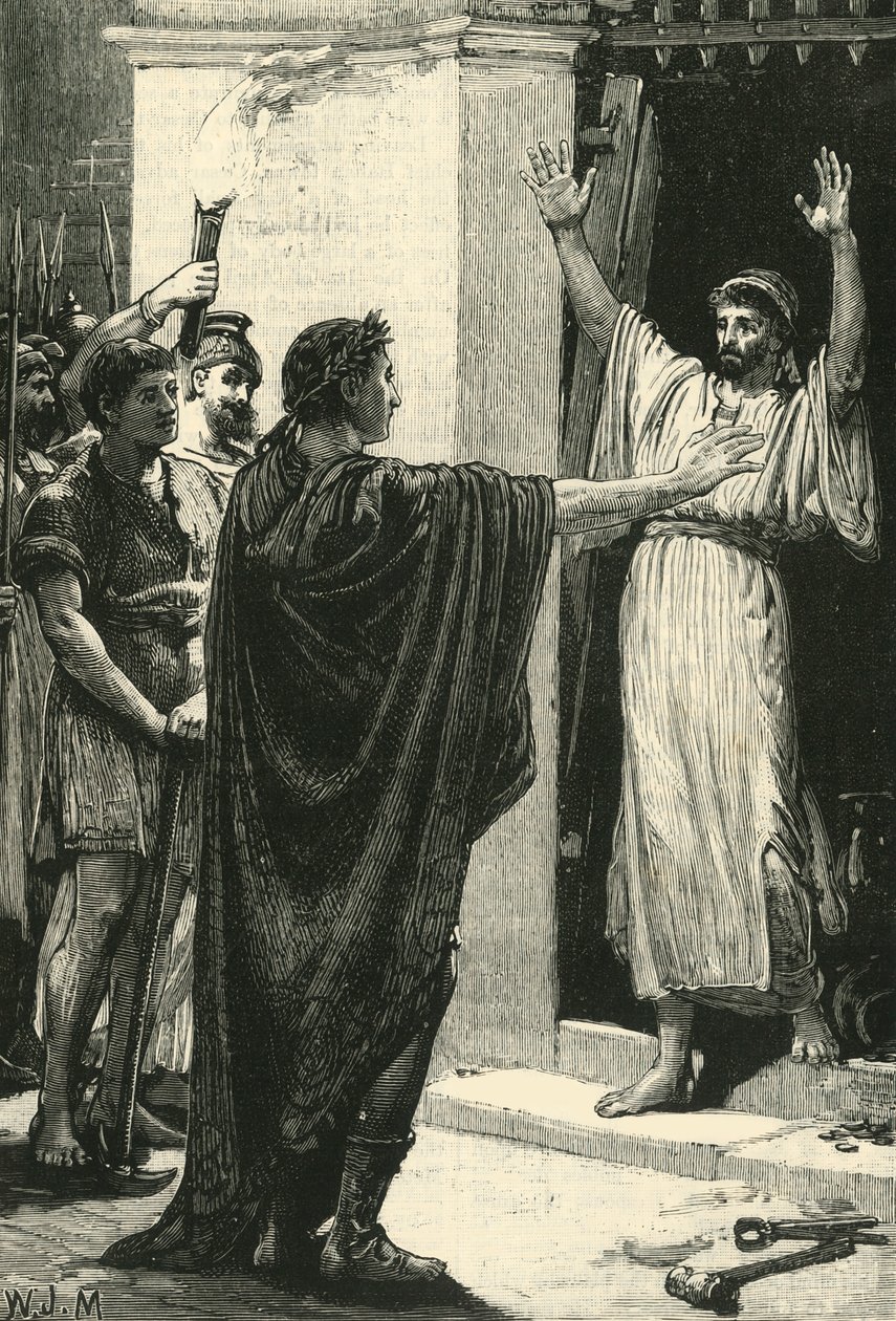 Caesar, aki birtokolja a kincset a Szaturnusz templomában, 1890. alkotó: Unbekannt