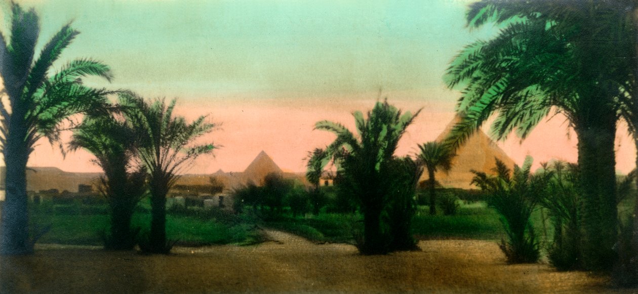 Kairó: falu a Gizeh-piramisok közelében, 1918-c1939. alkotó: Unbekannt