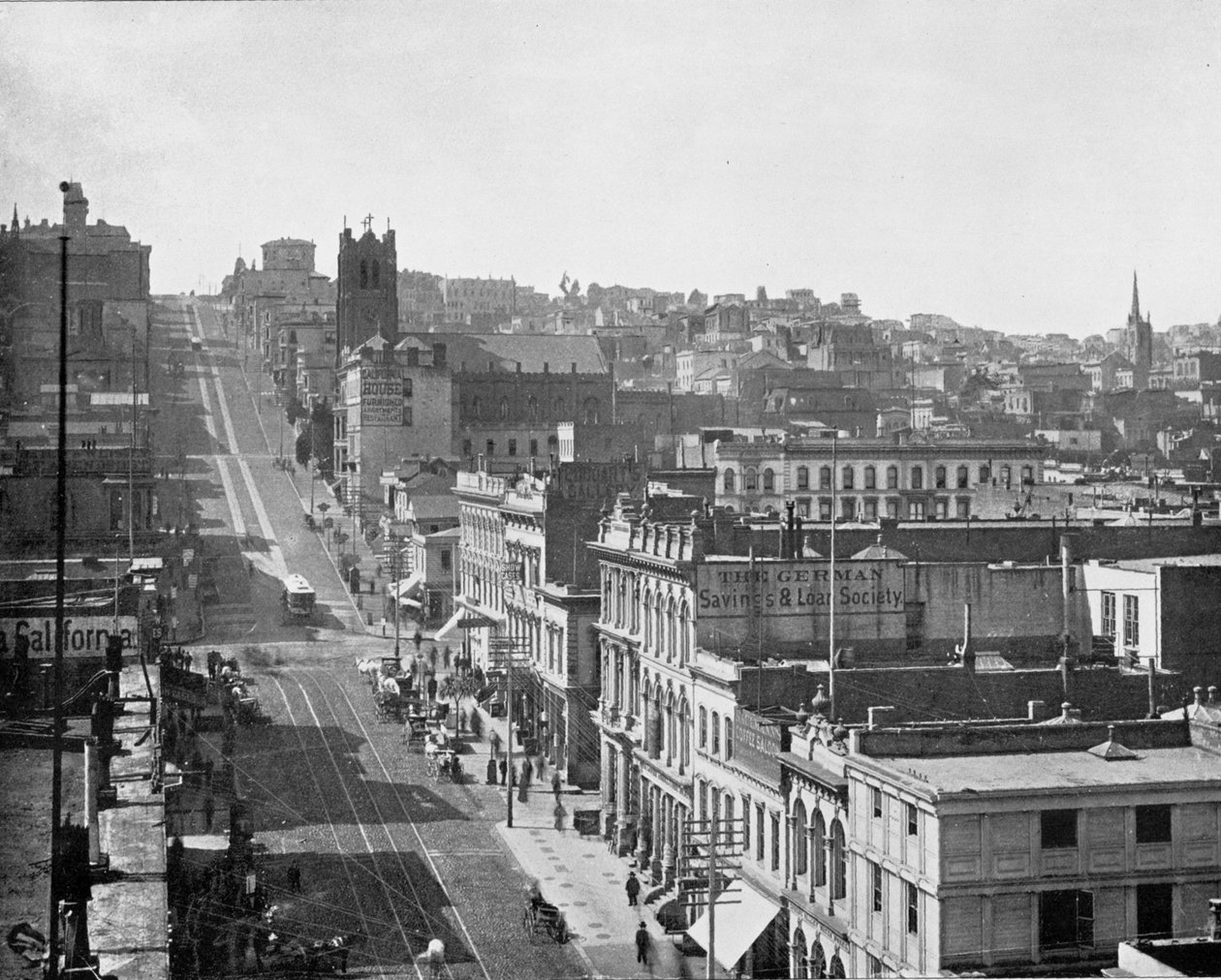 California Street, San Francisco, California, USA, c1900. alkotó: Unbekannt