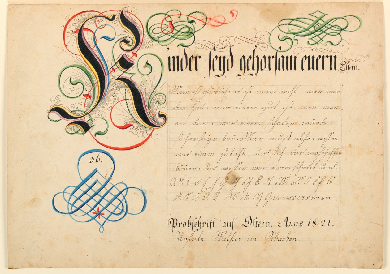 Kalligrafia alkotó: Unbekannt