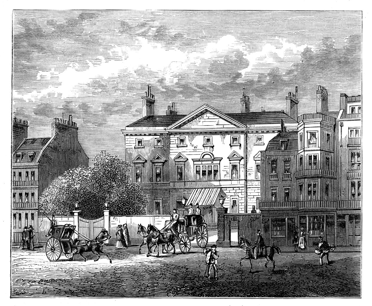 Cambridge House, Piccadilly, London, 1854, c1888 alkotó: Unbekannt