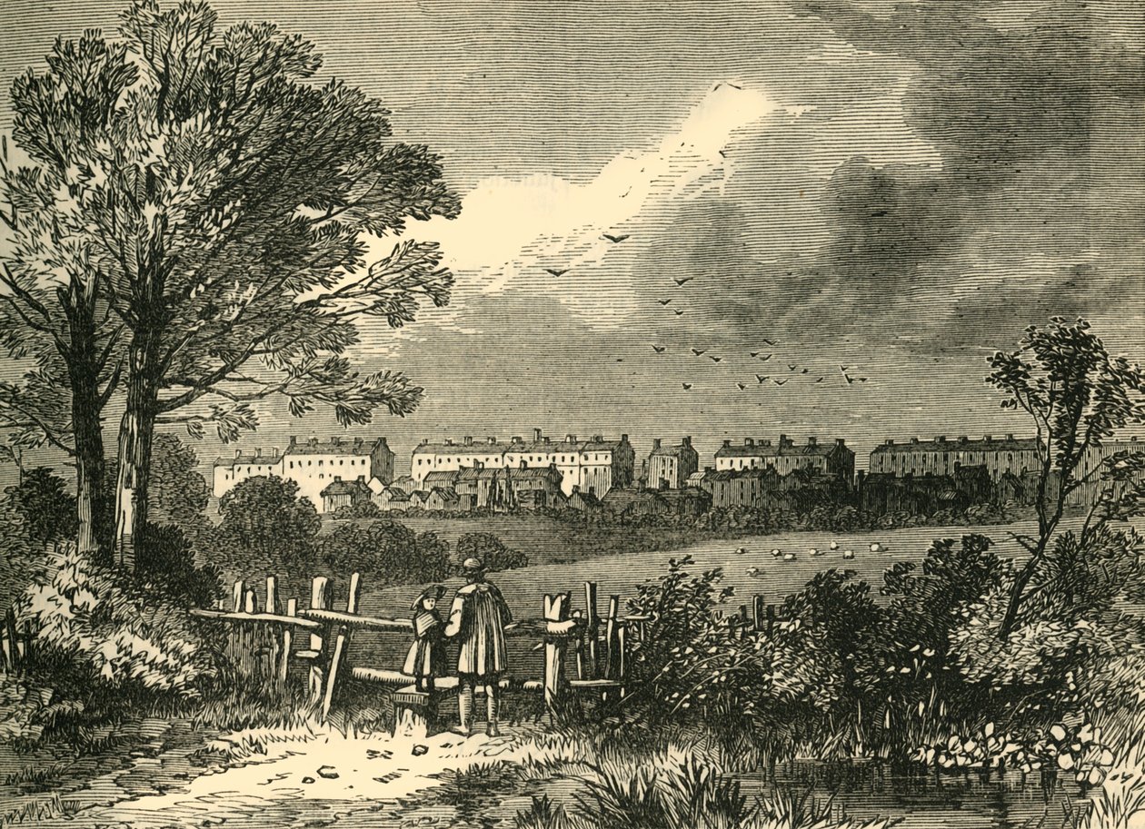 Camden Town, a Hampstead Roadról, Marylebone, 1780, c1876. alkotó: Unbekannt