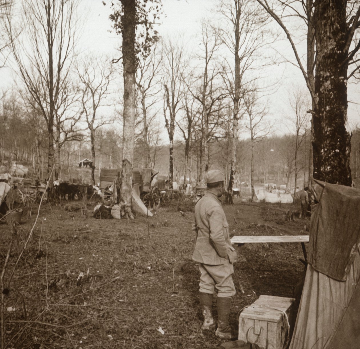 Camp, Genicourt, Észak-Franciaország, 1914-c1918 alkotó: Unbekannt