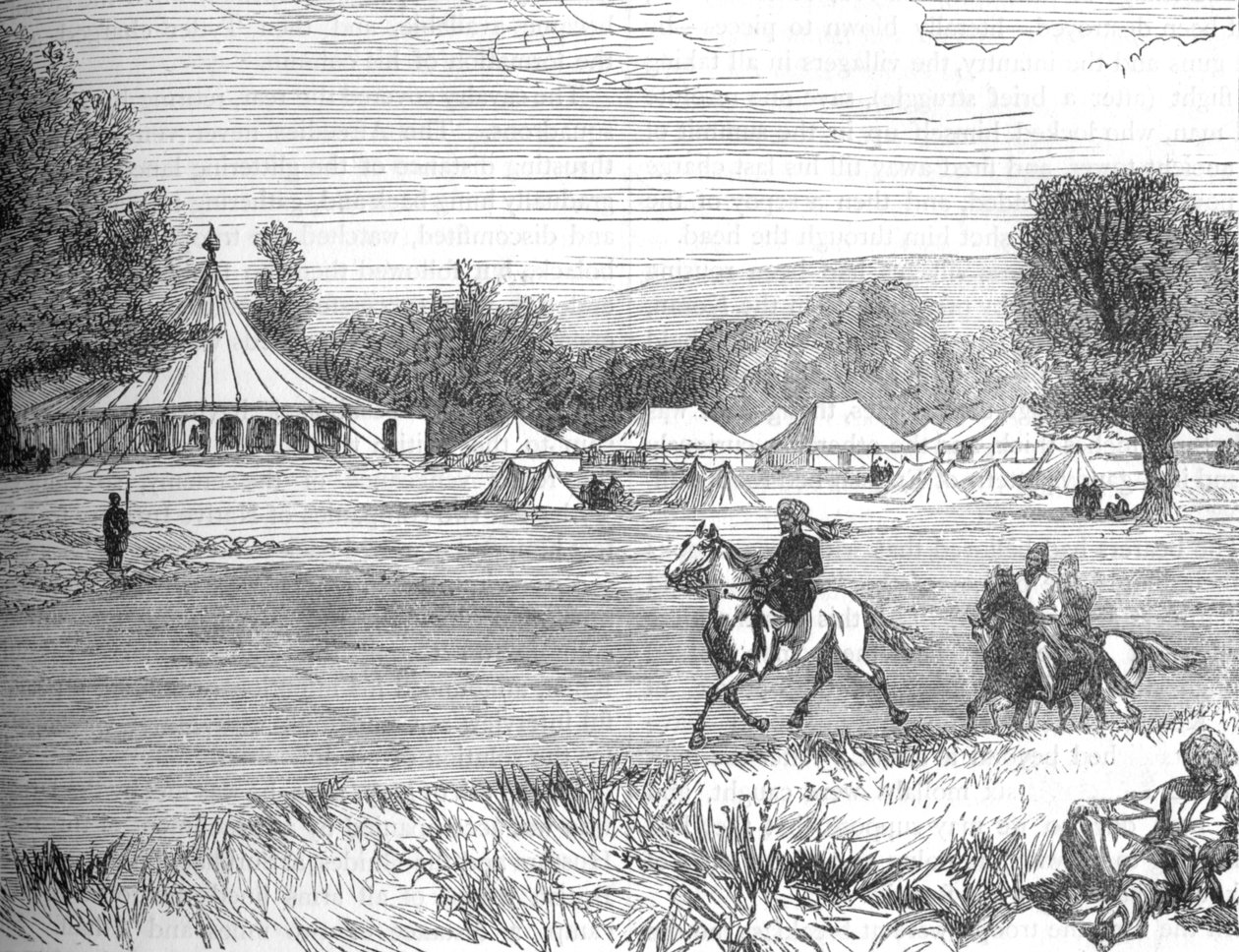 Ameer Yakoub Khan tábora, Gundamuk, 1880 alkotó: Unbekannt