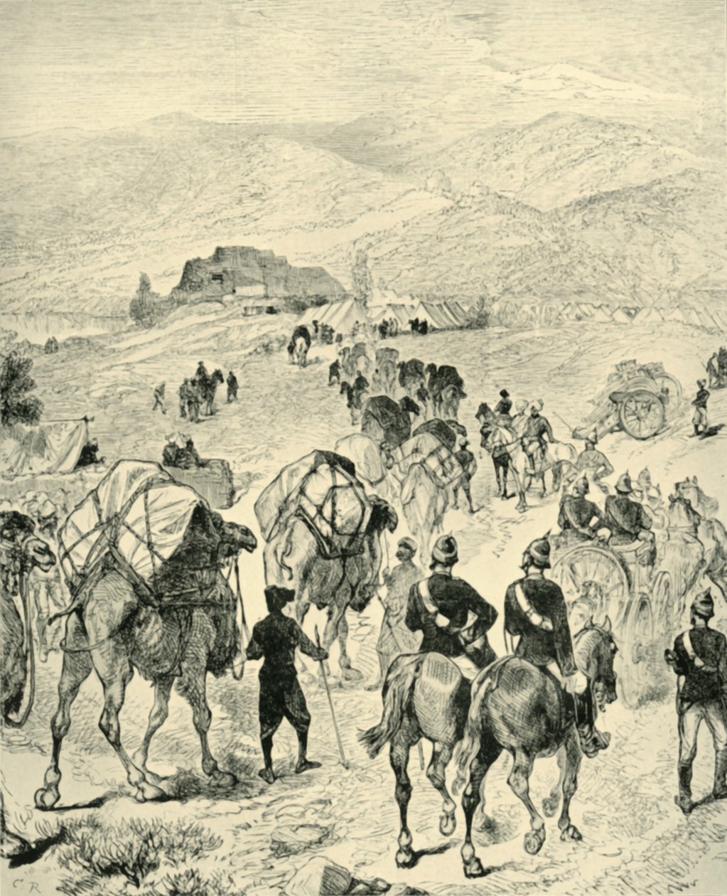 Roberts tábornok tábora Thalban a Kuram folyón, 1901. alkotó: Unbekannt
