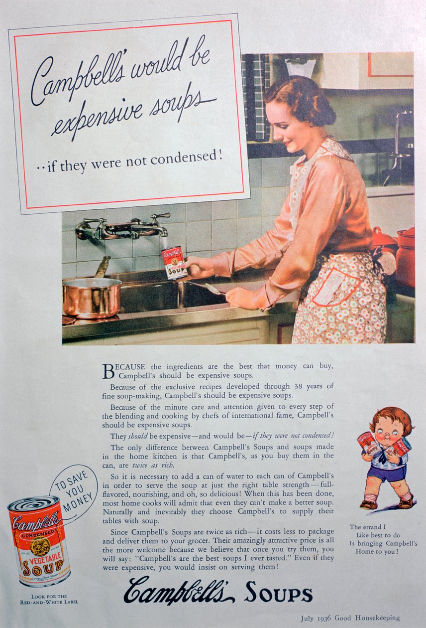 Campbells Soups hirdetés, 1936 alkotó: Unbekannt