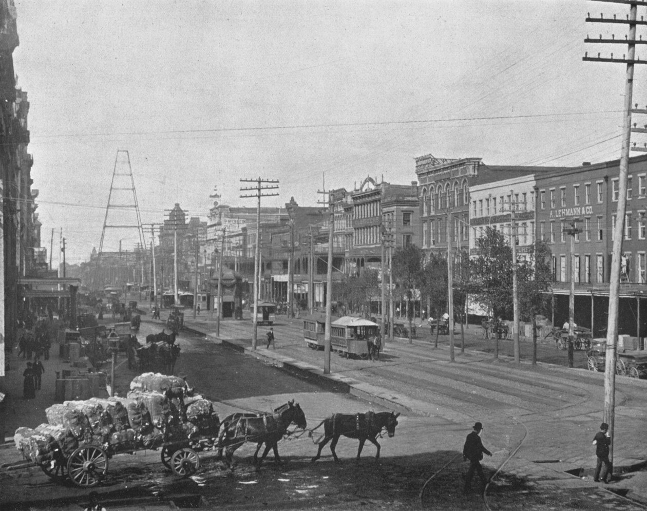 Canal Street, New Orleans, Louisiana, USA, 1900. alkotó: Unbekannt