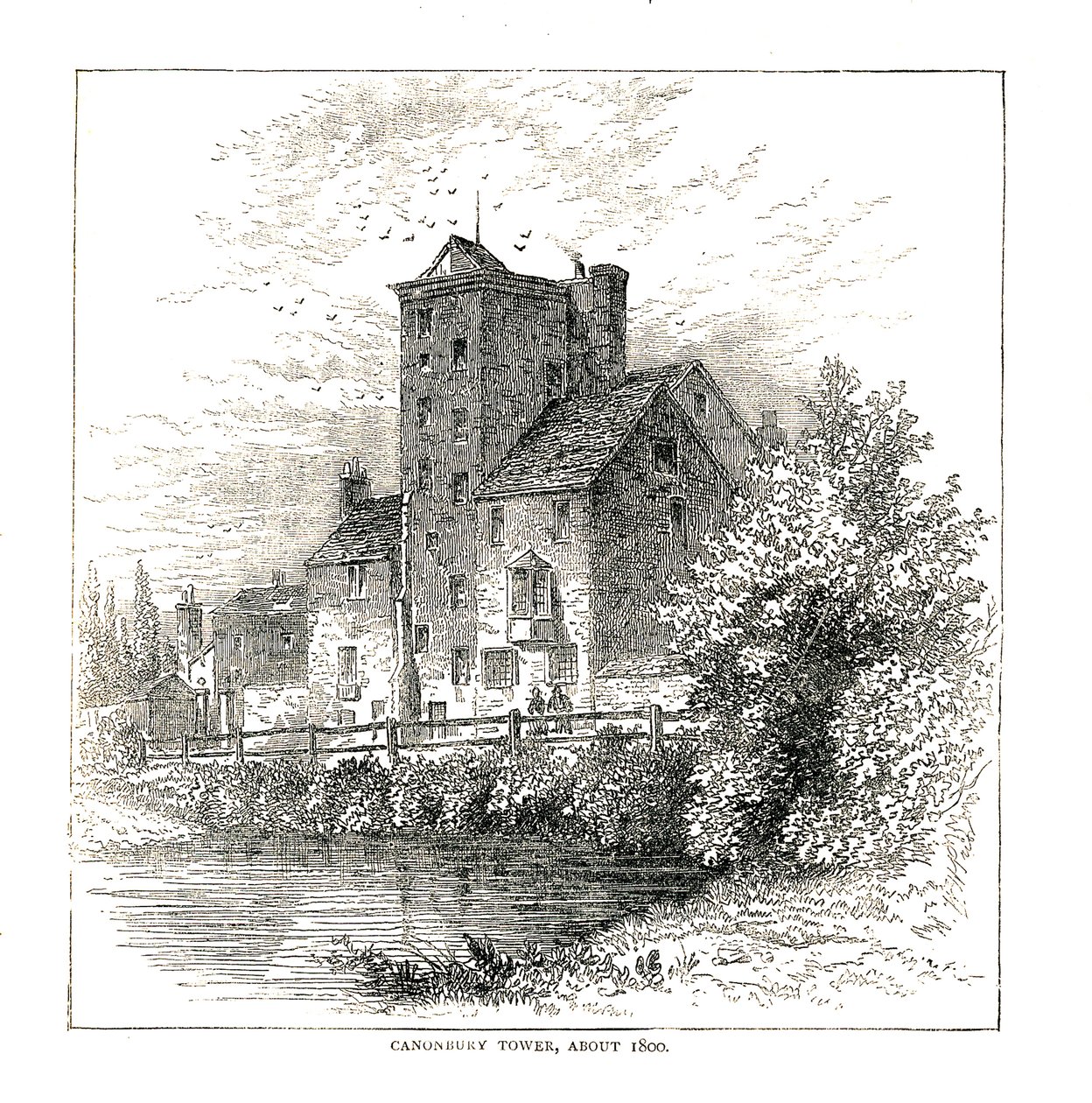 Canonbury torony 1800 körül, 1878 alkotó: Unbekannt
