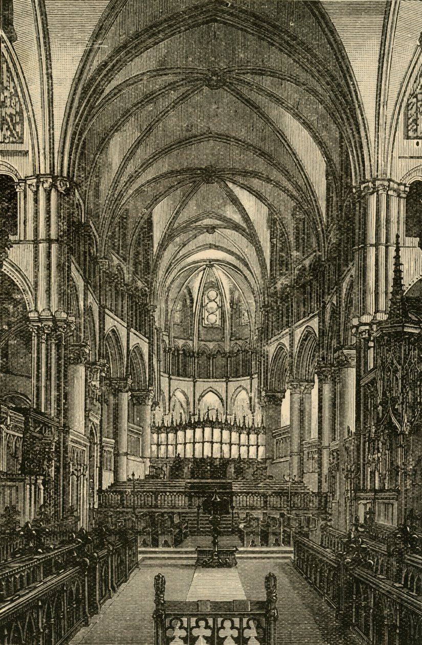 Canterbury katedrális – A kórus, 1898. alkotó: Unbekannt