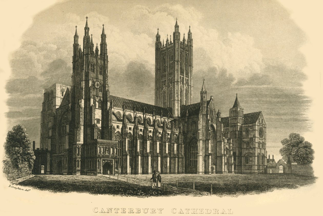 Canterbury katedrális, 19. század eleje-közepe. alkotó: Unbekannt