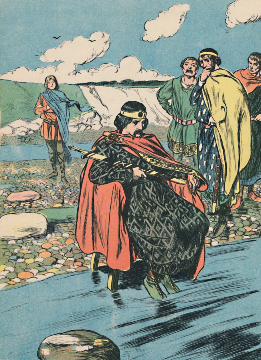 Canute parancsot ad az árapálynak, hogy megálljanak, c1907 alkotó: Unbekannt