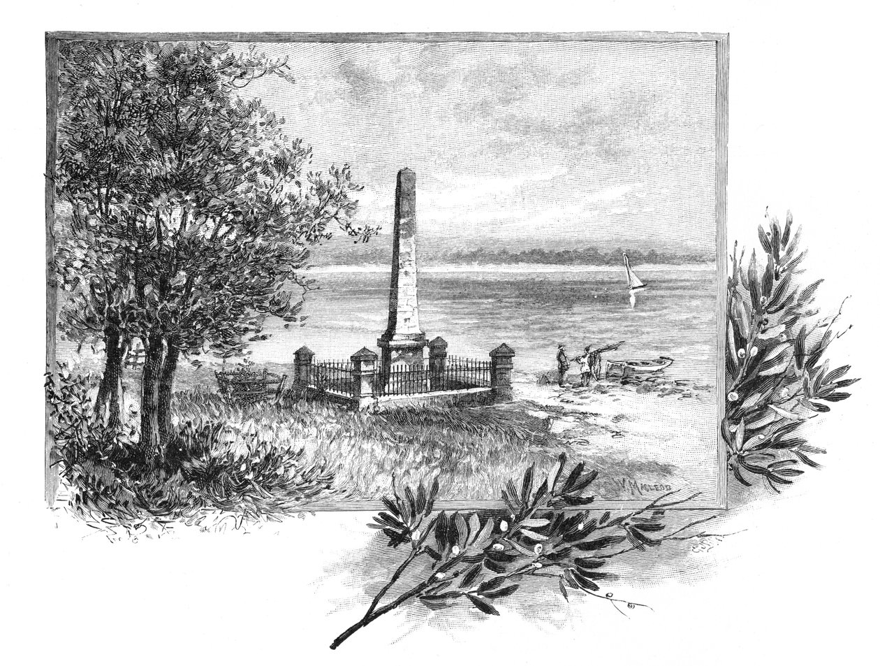 Cooks kapitány leszállóhelye, Botany Bay, Új-Dél-Wales, Ausztrália, 1886 alkotó: Unbekannt