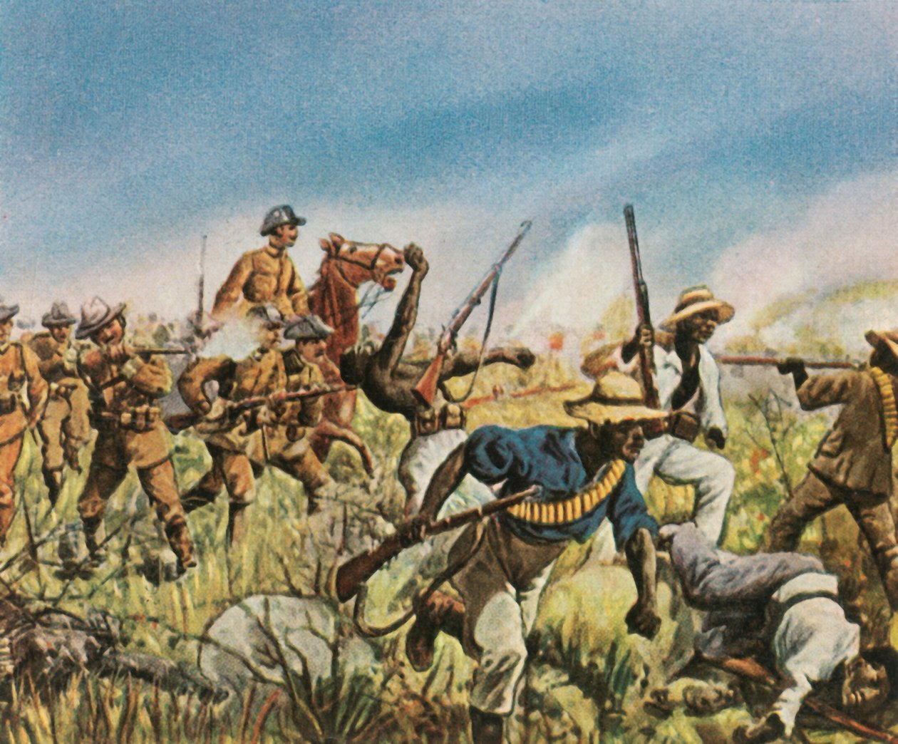 Franke kapitány a Hereros ellen harcol, 1904, 1936. alkotó: Unbekannt