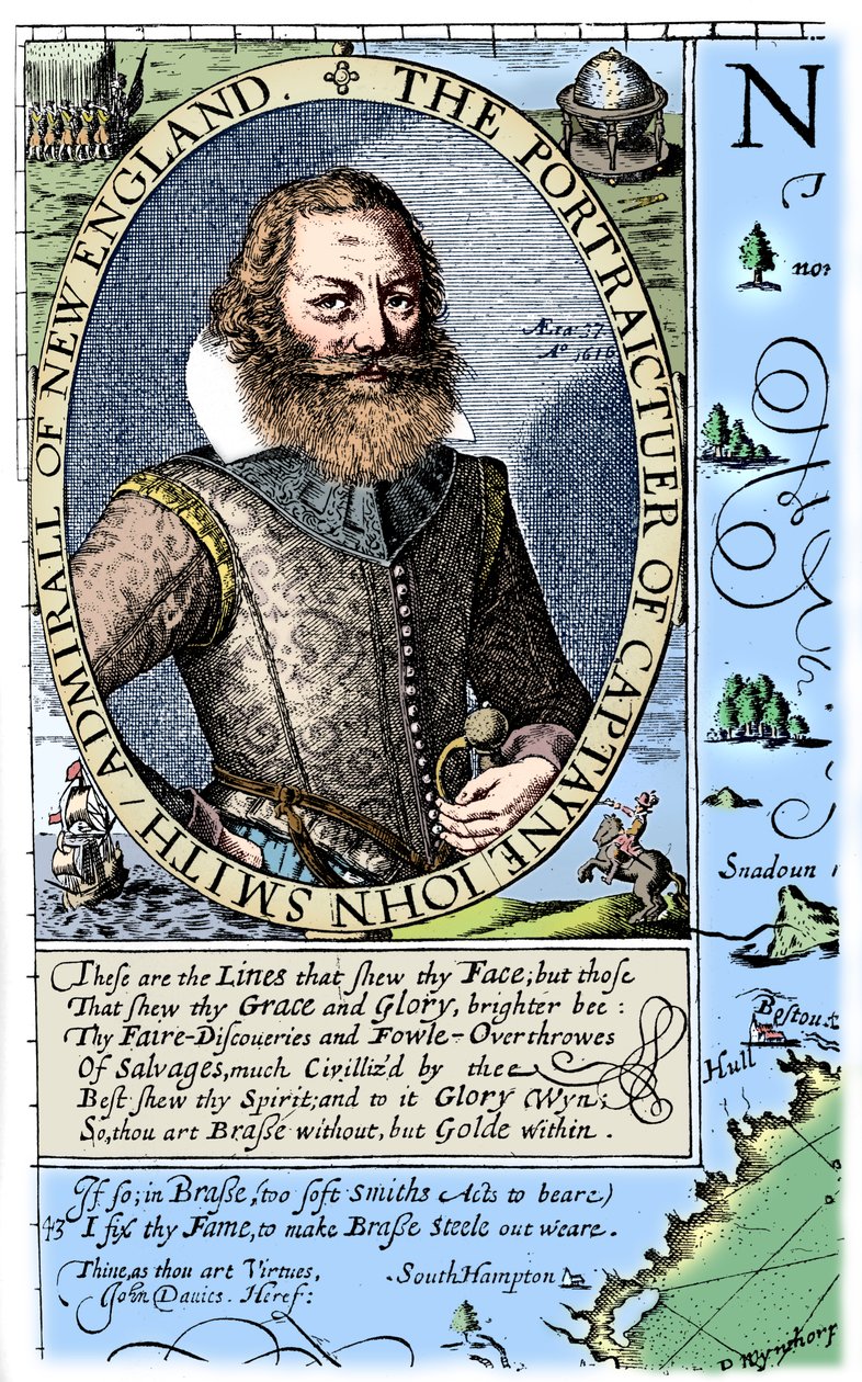 John Smith kapitány, virginiai telepes, 1624, 1893. alkotó: Unbekannt