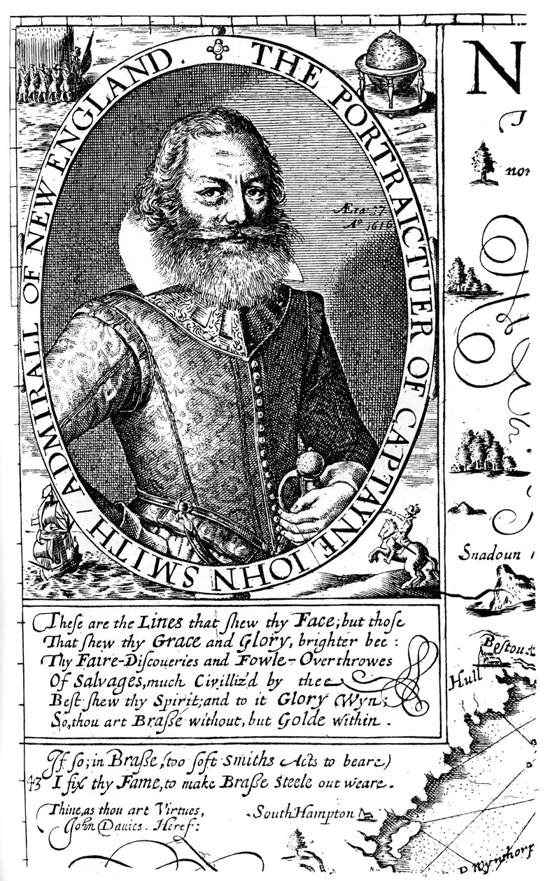 John Smith kapitány, virginiai telepes, 1624, 1893. alkotó: Unbekannt