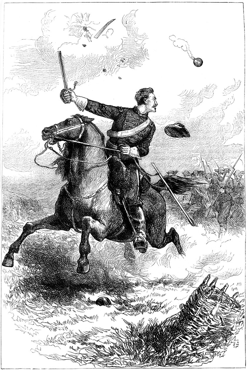 Northrop kapitány vezeti a támadást Knoxville-ben, Tennessee államban, amerikai polgárháború, 1863 c1880 alkotó: Unbekannt