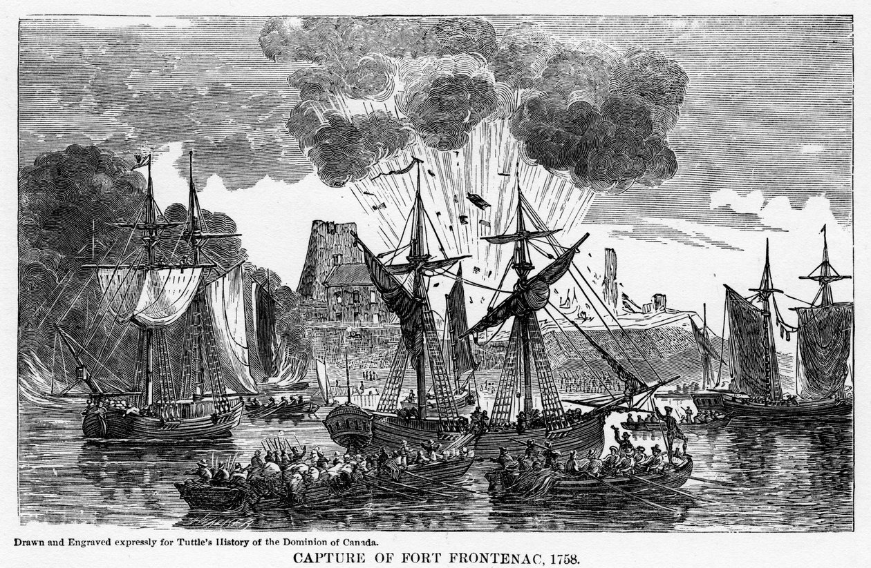Frontenac erőd elfoglalása, 1758, 1877 alkotó: Unbekannt