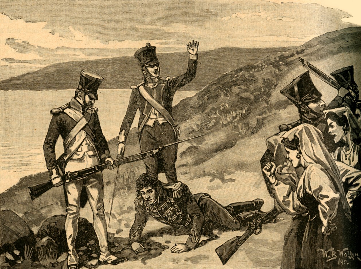 Joachim Murat francia marsall elfogása, Calabria, Olaszország, 1815 c1890. alkotó: Unbekannt