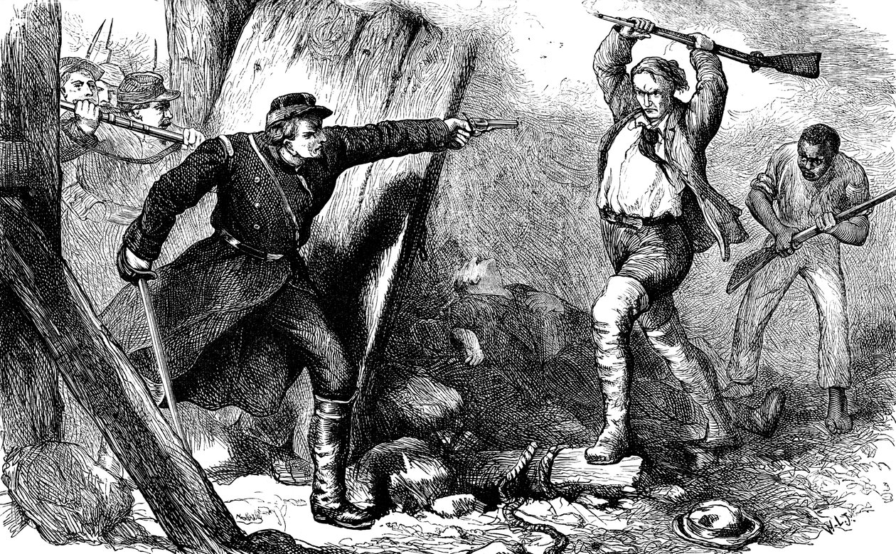 John Brown elfogása a gépházban, c1880 alkotó: Unbekannt