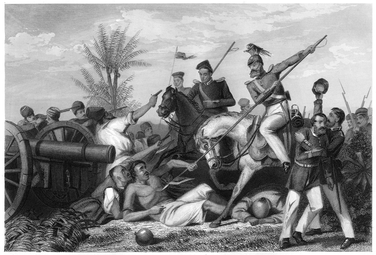 Fegyver elfogása Bandában, 1858, c1860 alkotó: Unbekannt